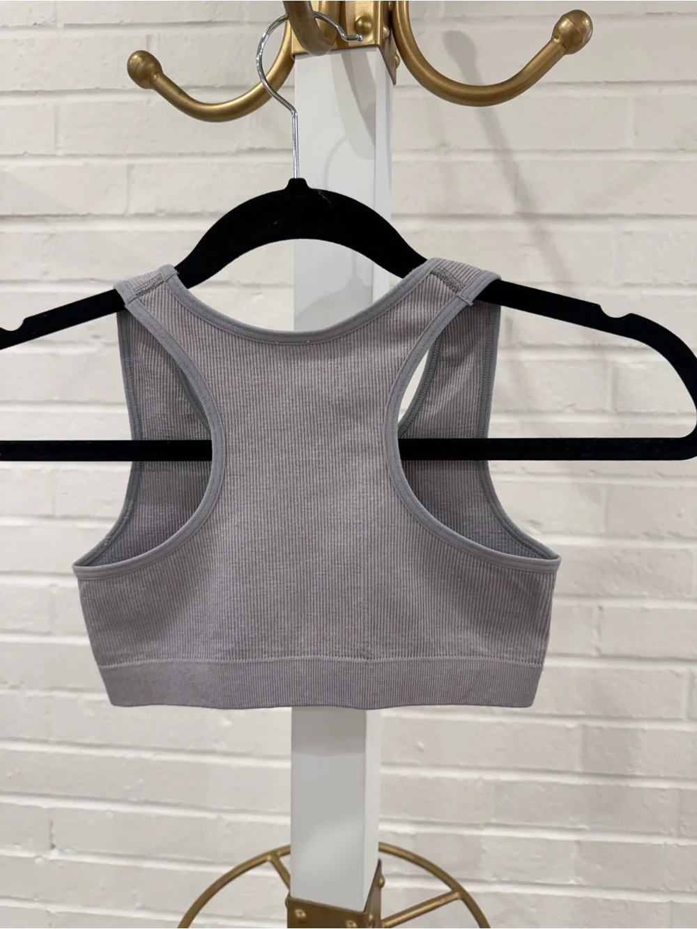 GAP Ribbed Scoop & Racerback Crop Bras - Beige and Lavender